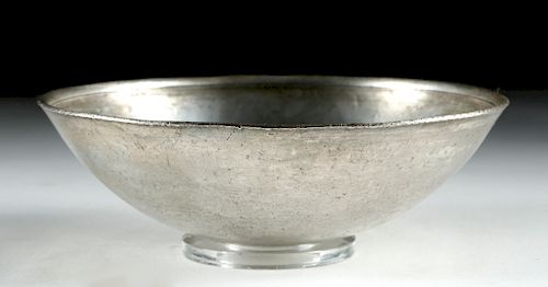 Greek Hellenistic Silver Bowl, Mastoid Form