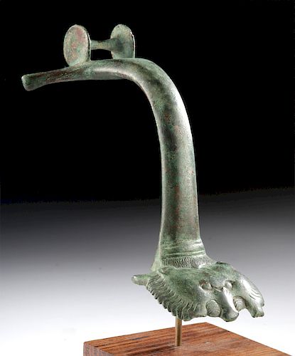 Published Greek Bronze Handle w/ Lion, ex-Christie's