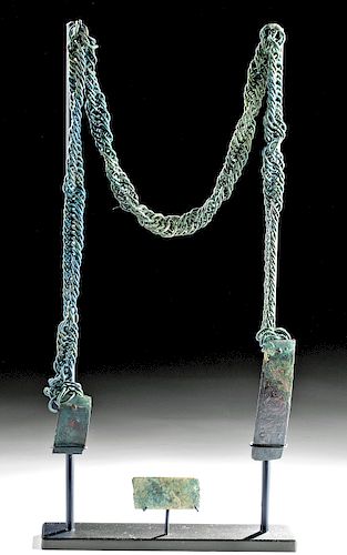 Rare Viking Bronze Braided Belt w/ Belt Buckles