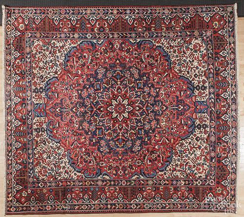 Semi-antique Meshed carpet, 13' x 12' 2''.