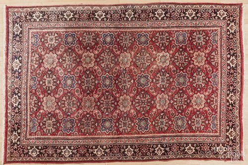 Semi-antique Meshed carpet, 10' 7'' x 6' 8''.
