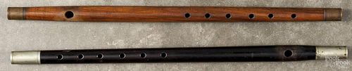 Two Civil War era flutes, 16'' l.