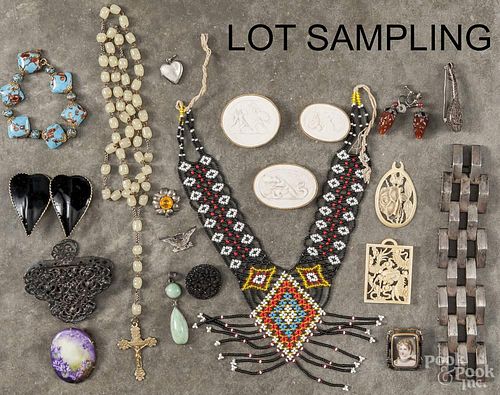 Large group of miscellaneous costume jewelry.