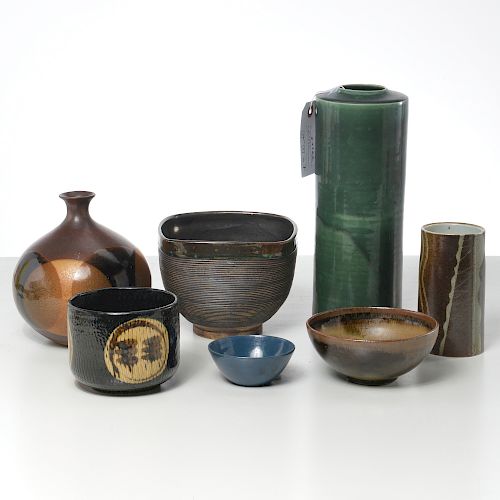 Group (7) Modernist studio ceramics