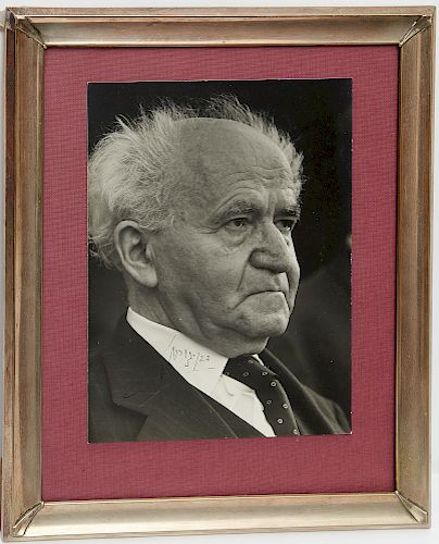David Ben-Gurion, autographed photo