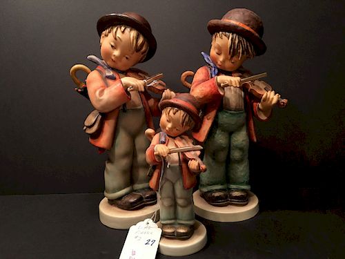 Three Vintage Hummel Figurines, #2 "Little Fiddler"