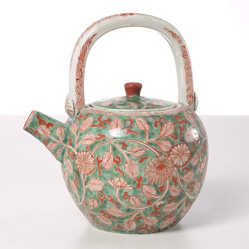 Arita porcelain enameled teapot