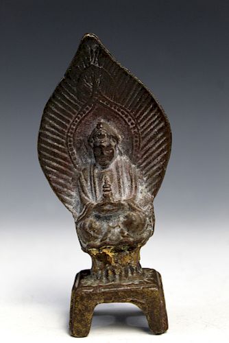 Chinese bronze statue of Buddha.