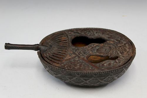 Japanese iron incense burner.