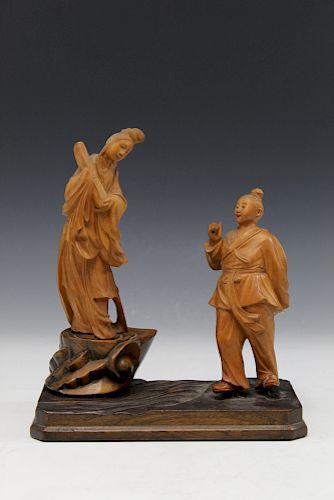 Chinese carved wood figure.