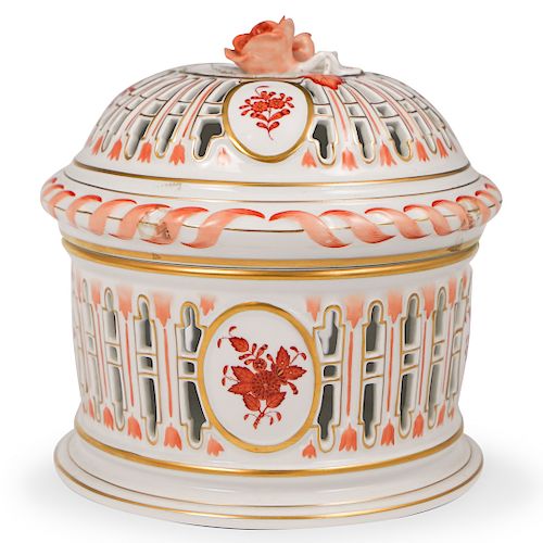 Herend "Chinese Bouquet" Biscuit Jar