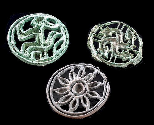 Bactrian BMAC Bronze / Copper Stamp Seals (3)