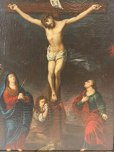 Style Franchesco de Mura Painting of Crucifixion