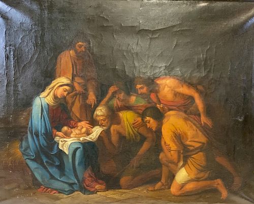 Old Master Style Oil Painting Birth of Jesus