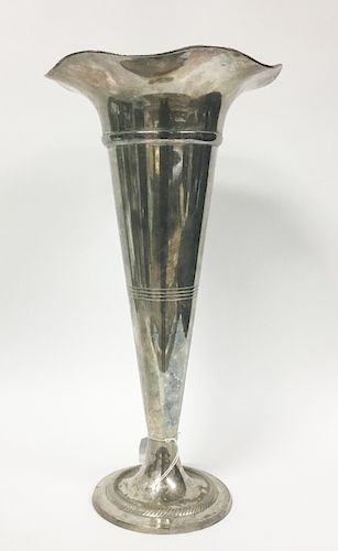Silverplate Trumpet Vase