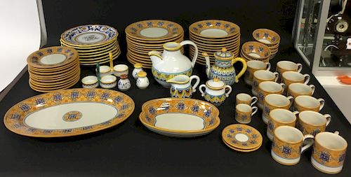 79 Pieces Deruta Italian Pottery Dinnerware