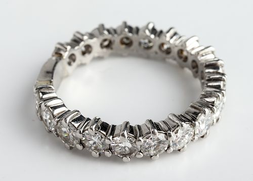 Platinum Diamond Eternity Band Ring
