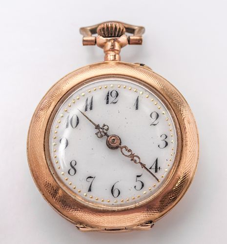 Antique 14K Yellow Gold Lady's Pocket Watch