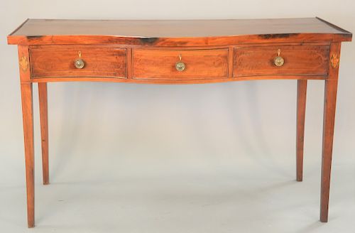 Geo IV style sideboard, with serpentine molded top over three drawers, probably made up of old elements, height 39 in., width 63 in.
