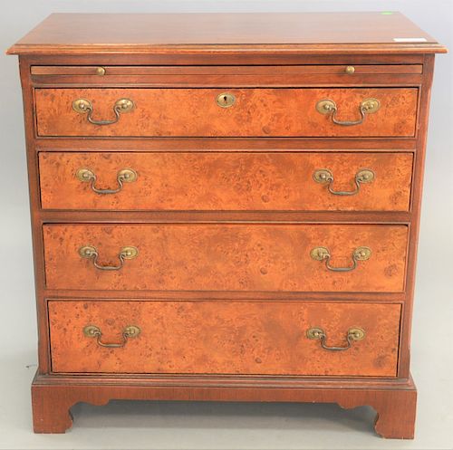 Mahogany bachelor's chest, with pull out slide, American Masterpiece, ht. 30 1/2 in., top 16 1/2 x 30 in.