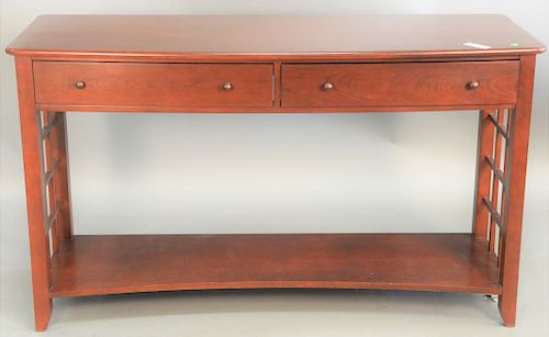 Harden Furniture sofa table, with two drawers, ht. 34 in., top 20 1/2" x 58".