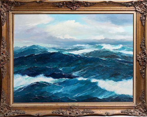Bennett Bradbury "Kai Kane" Seascape Oil on Canvas