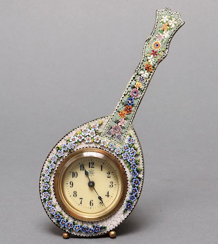 Micromosaic Mandolin Form Junghans Clock