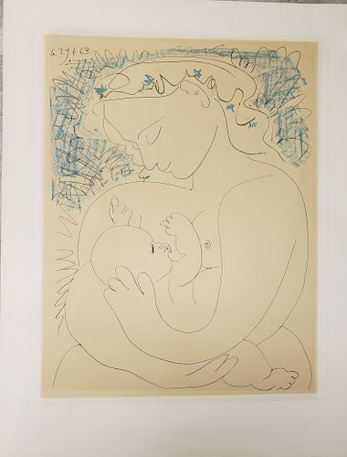 Pablo Picasso, "Maternity" (Mother and Child)  Lithograph