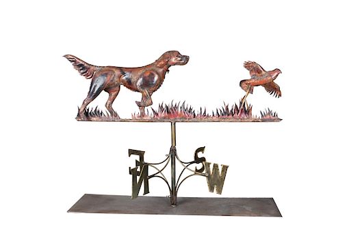 Travis Tuck (1943-2002)  Setter and Grouse Weathervane