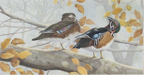 Ken Carlson (b. 1937) Wood Ducks 