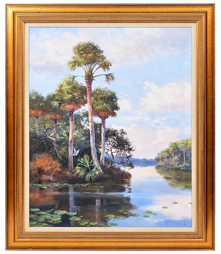 James Hutchinson 'St. Lucie River' O/C Painting