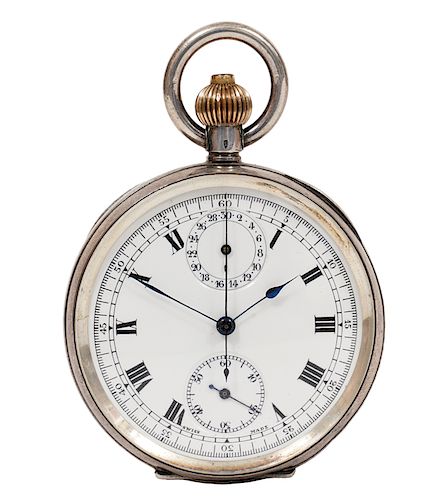 Le Phare Swiss Chronograph 1920's Pocket Watch