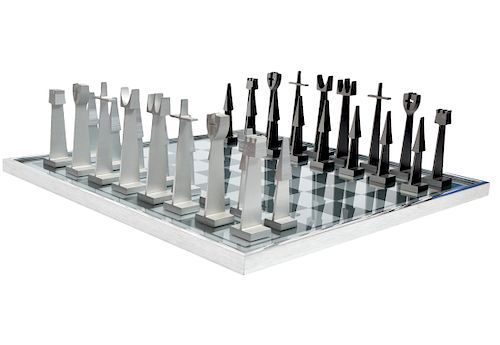 Austin E. Cox Aluminum Chess Set