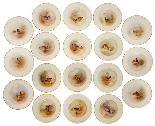 18 Royal Worcester Wild Game Plates by Stinton