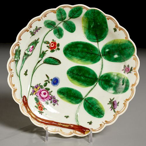 Early Worcester Porcelain Blind Earl Plate
