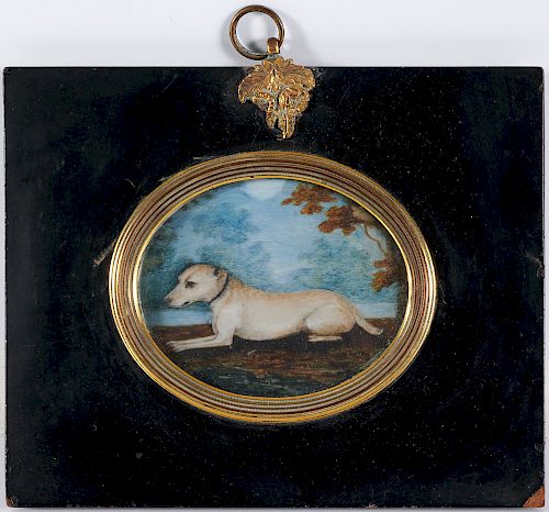 British School, Miniature Dog Painting