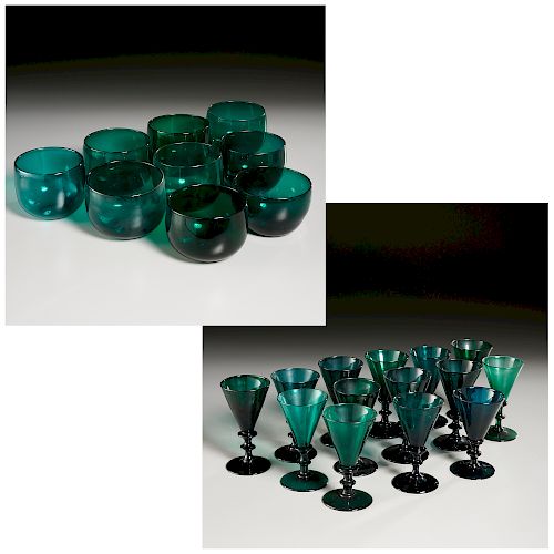 Collection Antique Dark Aqua Glassware