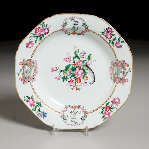 Chinese Export Porcelain "Stewart" Armorial Plate