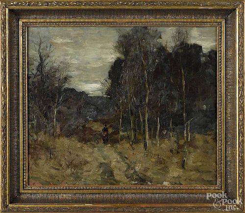 Attributed to Augustus Koopman (French/American 1869-1914), oil on canvas landscape