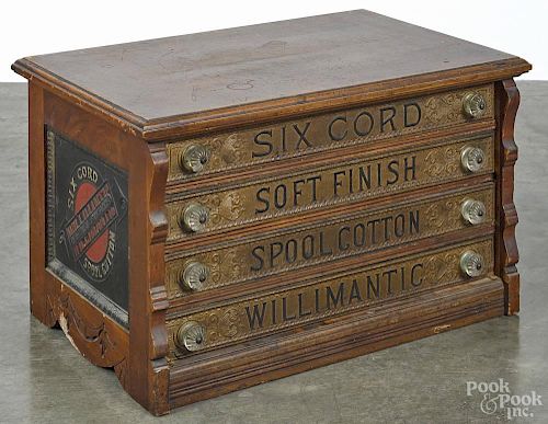 Victorian Willimantic spool chest, 14 3/4'' h., 23 1/4'' w.