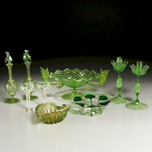 Venetian Green Glass Decorations & Accessories
