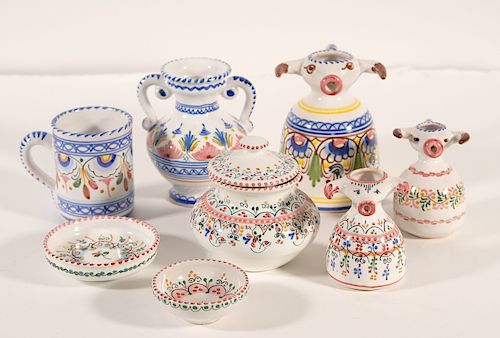 Collection, Eight Spanish Pottery Pieces