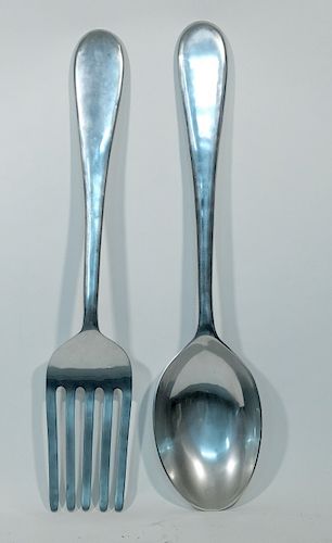 Large Fork and Spoon Wall Hanging