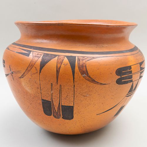 Hopi Polychrome Painted Redware Olla, possibly Nampeyo Family