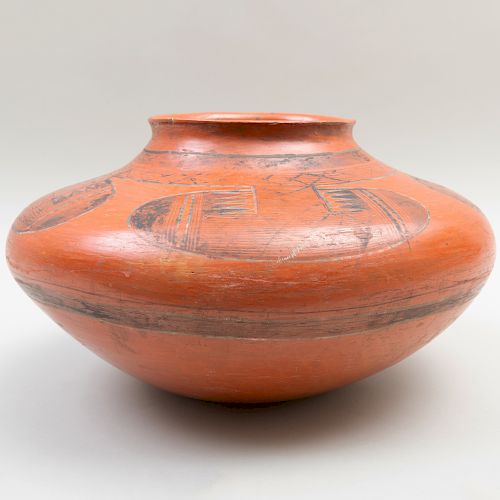 Hopi Polychrome Painted Redware Olla