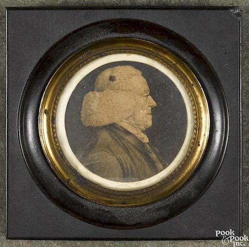 Charles St. Memin engraved bust, inscribed Samuel ____ born 1732 2nd Captain