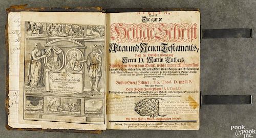 Martin Luther German Bible, published in Frankfurt by Johann Adam Heffel, 1753