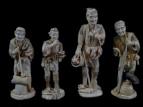 A Collection of Four Japanese Carvings
