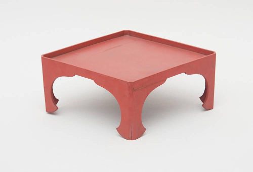 JAPANESE RED LACQUER LOW TABLE