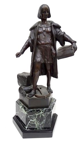 Ernst Beck (Austrian, 1879-1941) Columbus Statue
